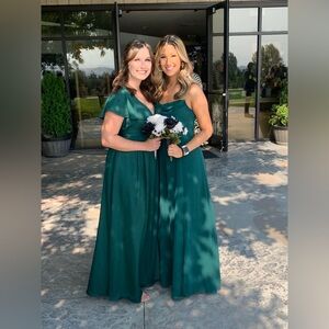 David's Bridal Teal Maxi Dress
